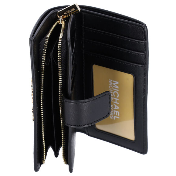 Michael Kors Jet Set Travel Medium Bifold Zip Coin ID Card Wallet Black Multi - Picture 6 of 6